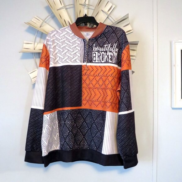 🎄NWOT Beautifully Broken Quarter Zip Unisex Shirt Size XL‎ - Picture 2 of 6